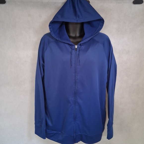 PBX Basics Hoodie Sweatshirt Men's Large Blue Front Zip New With Tags - Picture 2 of 6